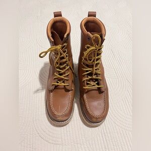 VTG Mens Sears DieHard SureTrack Mens Brown Leather Boots